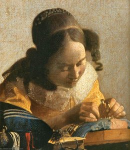 ”kantvävarkvinna” (the Lacemaker) — Johannes Vermeer