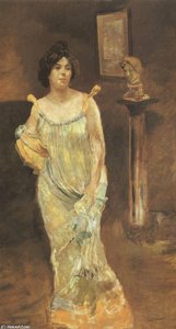 Bildnis Elsa Asenijeff Im Abendkleid — Max Klinger