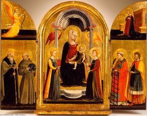Triptych Of The Madonna And Child With Saints — Bicci Di Neri
