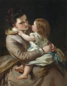 Lady Macnee And Her Daughter (portrait Of The Artist's Daughter And Granddaughter) — Daniel Macnee
