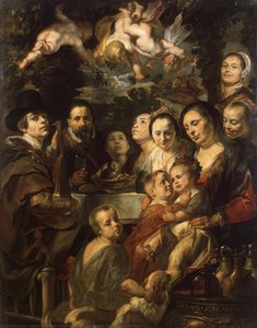 Portrét Mezi Rodiči, Bratry A Sestrami — Jacob Jordaens