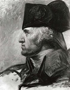 George Washington, Study For Washington Crossing The Delaware, (painting) — Emanuel Gottlieb Leutze
