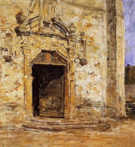 Tür Der Kirche Von Touques — Eugène Louis Boudin