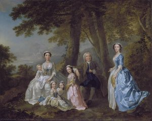 Samuel Richardson, The Novelist (1684 1761), Seated, Surrounded By His Second Family 1740 41 — Francis Hayman