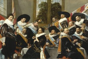 Bankett Der Offiziere Der St.-adrian-schützengilde (die Arkebusiere) — Frans Hals I