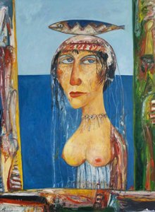 Woman With Fish On Head — John Bellany