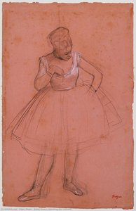 Baletníčka Upravujúca Svoj Kostým — Hilaire-germain-edgar Degas