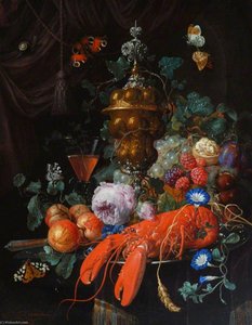 Still Life With A Lobster — Nicolaes Van Verendael