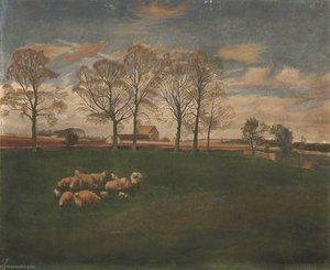 Sheep In A Field — Gilbert Spencer