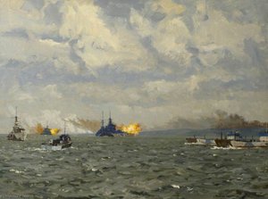 Hms 'rodney' And 'warspite' Firing On Shore Targets, 6 June 1944 — Norman Wilkinson