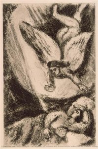 El Ángel Aparece A Salomón En Un Sueño Y Él Le Pide Sabiduría (1 Reyes, Iii, 5-9) — Marc Chagall
