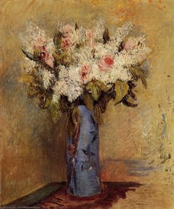 Wazon Z Lilakami I Róży — Pierre-auguste Renoir