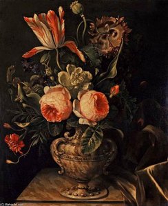 A Vase Of Flowers — Willem Frederik Van Royen