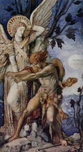 Giacobbe E L'angelo — Gustave Moreau