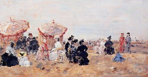 Beach Scene, Villers — Eugène Louis Boudin
