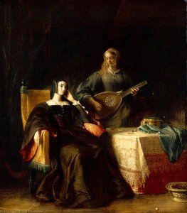 Katherine Of Aragon With Her Maid — Charles Robert Leslie