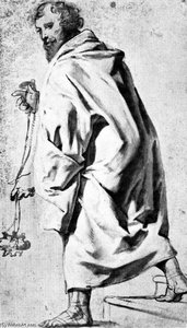 Bearded Man Stepping Down — Jacob Jordaens