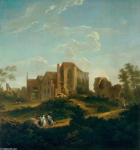 Ruins Of Leybourne Castle, Kent, From The South West — George Washington Thomas Lambert
