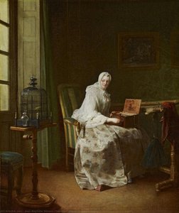 Lady With A Bird-organ — Jean-baptiste-siméon Chardin