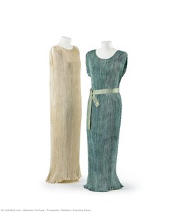 Turquoise “delphos” Evening Gown — Mariano Fortuny