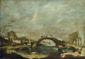 Capriccio Landscape — Francesco Lazzaro Guardi