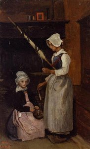 Campesinas De Mur — Jean-baptiste-camille Corot