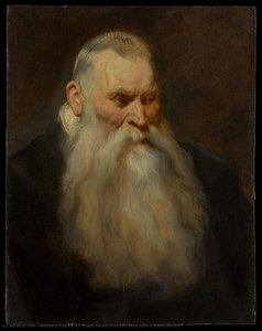 Studienkopf Eines Alten Mannes Mit Einem Weißen Bart — Sir Anthony Van Dyck