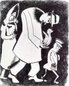 Man with a Cat and Woman with a Child