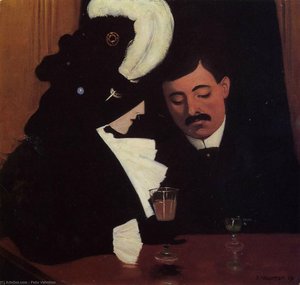 At The Cafe (also Known As The Provincial) — Félix Vallotton
