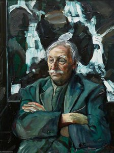 Sir Kyffin Williams In His Studio Seated In Front Of His Painting, ‘waterfall, Cwmorthin’, 3rd–4th June, 2003 — Peter Douglas Edwards