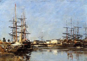 Trouville, The Port — Eugène Louis Boudin