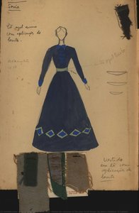Sketch For Costume Of The Play Uncle Vanya, By Anton Chekhov, O Tablado — Athos Bulcão De Almeida Lima