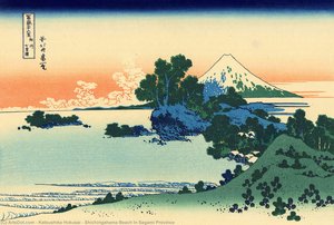 Plage De Shichirigahama Dans La Province De Sagami — Katsushika Hokusai