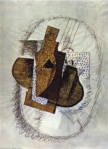Stillleben Mit Einer Flasche Bass — Georges Braque
