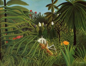 Horse Attacked By A Jaguar — Henri Rousseau
