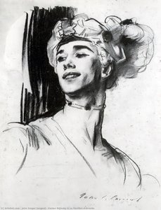 Wasslaw Nijinski Im Pavillon D'armide — John Singer Sargent