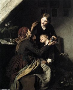 The Grandmother's Birthday — Ferdinand Georg Waldmüller