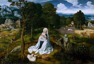 Rest During The Flight To Egypt — Joachim Patinier
