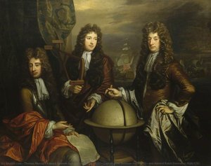 Edward Russell, Earl Of Orford (1652–1727), Captain John Benbow (1653–1702), And Admiral Ralph Delavall (c.1645–1707) — Thomas Murray