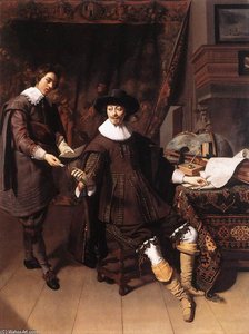 Constantijn Huygens And His Clerk — Thomas De Keyser