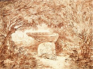 Výstavný Obraz Umelca V Farneských Záhradách — Hubert Robert
