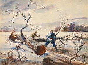 Chopping Wood — Andrew Newell Wyeth
