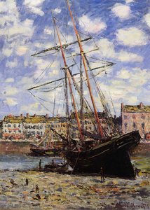 Barca Alla Bassa Marea A Fécamp — Claude Monet