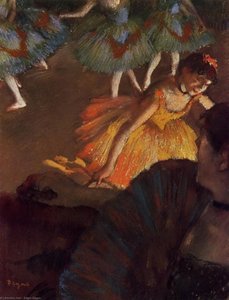Ballerina A Dáma S Ventilátorom — Hilaire-germain-edgar Degas