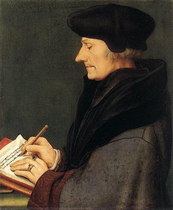 Portrait Of Erasmus Of Rotterdam Writing — Hans Holbein The Younger
