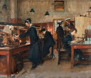 Sketch For 'valve Testing The Signal School, Royal Navy Barracks, Portsmouth' — Arthur David Mccormick