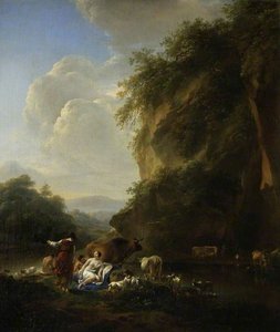 Landscape With Nymphs And Satyrs — Nicolaes Pietersz Berchem