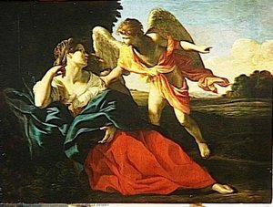 Agar Dans Le Desert — Giovanni Lanfranco