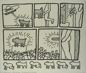 Die Blaupausen-zeichnungen — Keith Haring