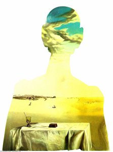 Couple Avec Des Nuages Dans La Tête (homme) — Salvador Dalí